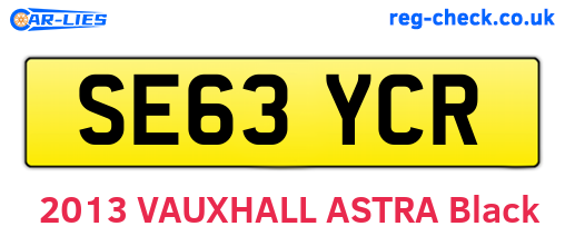 SE63YCR are the vehicle registration plates.