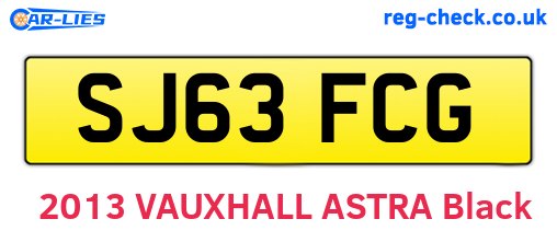 SJ63FCG are the vehicle registration plates.