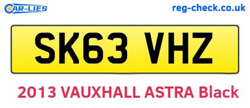 SK63VHZ are the vehicle registration plates.
