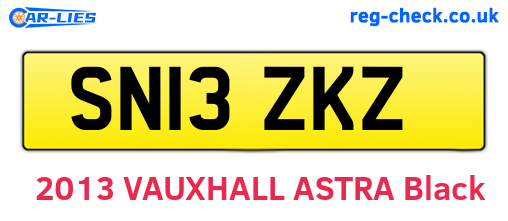 SN13ZKZ are the vehicle registration plates.