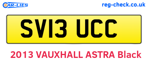 SV13UCC are the vehicle registration plates.