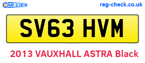 SV63HVM are the vehicle registration plates.