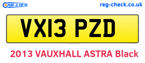 VX13PZD are the vehicle registration plates.