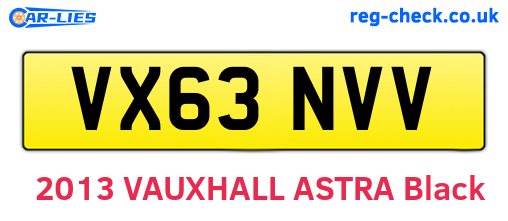 VX63NVV are the vehicle registration plates.