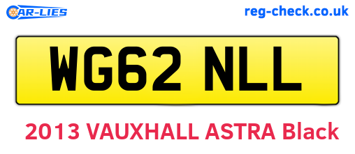 WG62NLL are the vehicle registration plates.