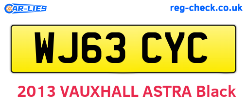 WJ63CYC are the vehicle registration plates.