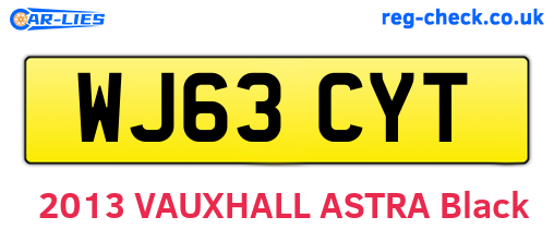 WJ63CYT are the vehicle registration plates.