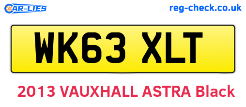 WK63XLT are the vehicle registration plates.