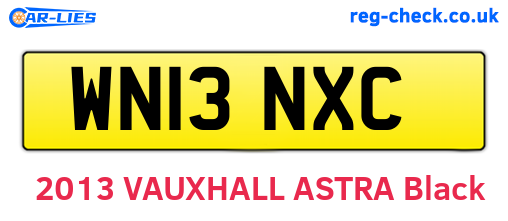 WN13NXC are the vehicle registration plates.