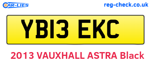 YB13EKC are the vehicle registration plates.