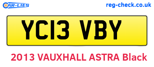 YC13VBY are the vehicle registration plates.