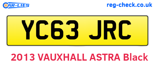 YC63JRC are the vehicle registration plates.