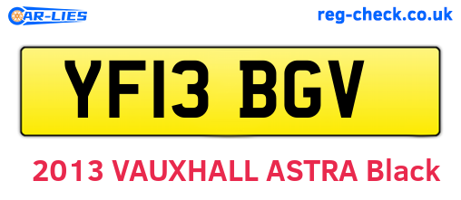 YF13BGV are the vehicle registration plates.