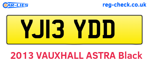 YJ13YDD are the vehicle registration plates.
