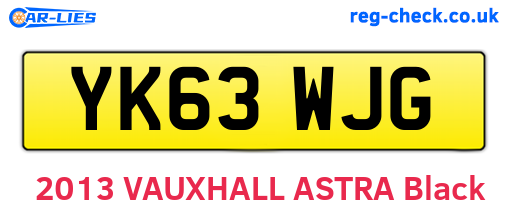 YK63WJG are the vehicle registration plates.