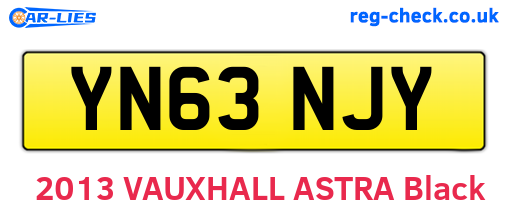 YN63NJY are the vehicle registration plates.