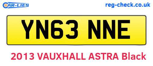 YN63NNE are the vehicle registration plates.