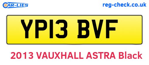 YP13BVF are the vehicle registration plates.