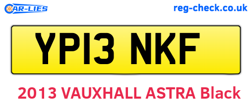 YP13NKF are the vehicle registration plates.