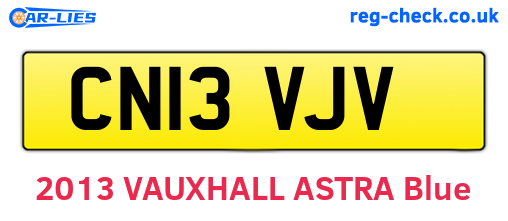 CN13VJV are the vehicle registration plates.
