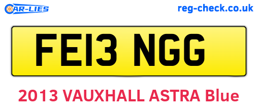 FE13NGG are the vehicle registration plates.