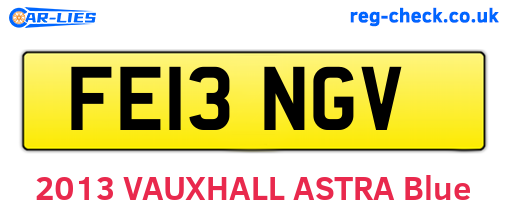 FE13NGV are the vehicle registration plates.