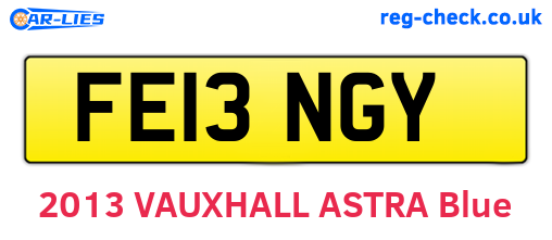 FE13NGY are the vehicle registration plates.