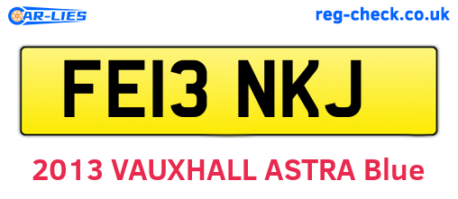 FE13NKJ are the vehicle registration plates.
