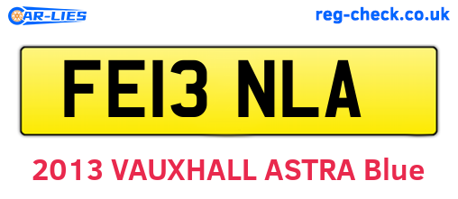FE13NLA are the vehicle registration plates.