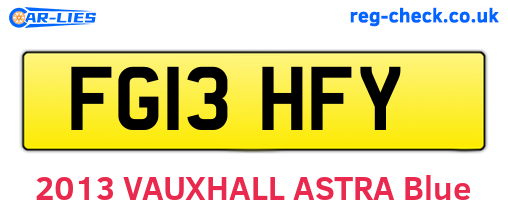 FG13HFY are the vehicle registration plates.