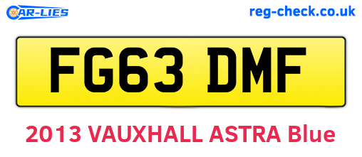 FG63DMF are the vehicle registration plates.