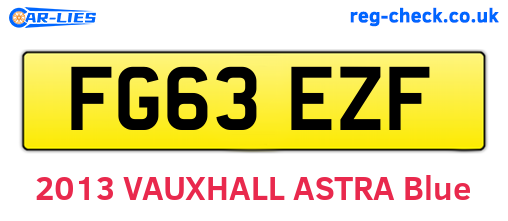 FG63EZF are the vehicle registration plates.