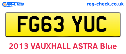 FG63YUC are the vehicle registration plates.