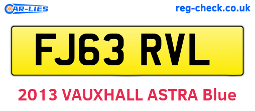 FJ63RVL are the vehicle registration plates.