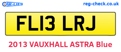 FL13LRJ are the vehicle registration plates.