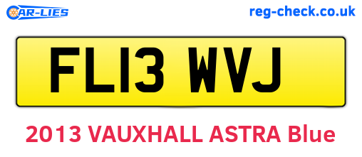 FL13WVJ are the vehicle registration plates.