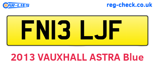 FN13LJF are the vehicle registration plates.