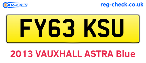 FY63KSU are the vehicle registration plates.