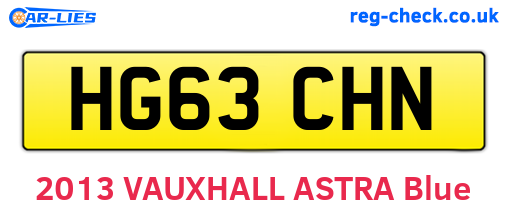 HG63CHN are the vehicle registration plates.