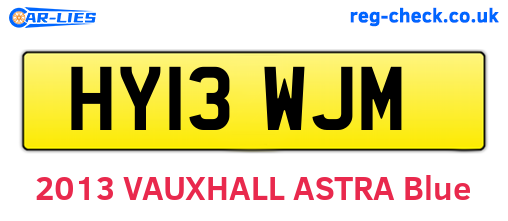 HY13WJM are the vehicle registration plates.