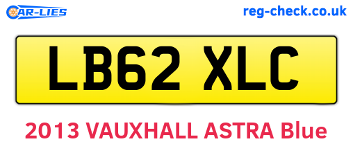 LB62XLC are the vehicle registration plates.