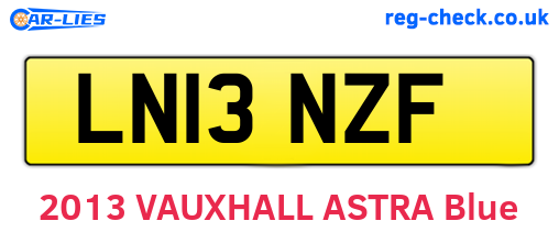 LN13NZF are the vehicle registration plates.