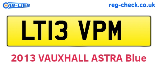 LT13VPM are the vehicle registration plates.
