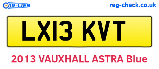 LX13KVT are the vehicle registration plates.