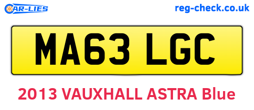 MA63LGC are the vehicle registration plates.