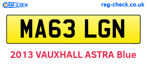 MA63LGN are the vehicle registration plates.
