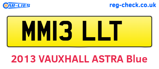 MM13LLT are the vehicle registration plates.