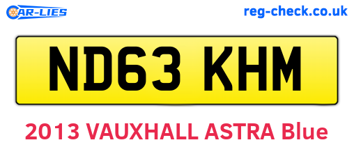 ND63KHM are the vehicle registration plates.