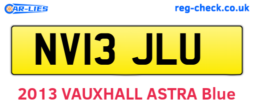 NV13JLU are the vehicle registration plates.