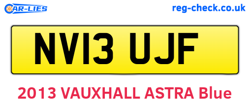 NV13UJF are the vehicle registration plates.